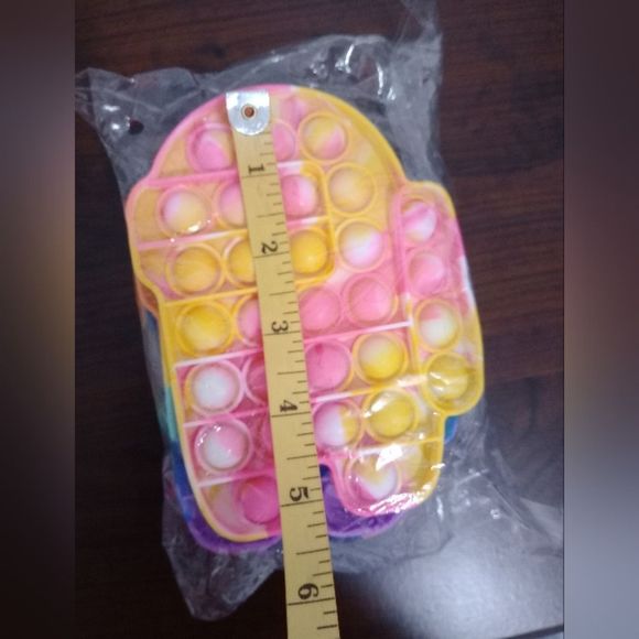 5 Pack Pop It Fidget Sensory Rainbow Toys - Picture 5 of 6